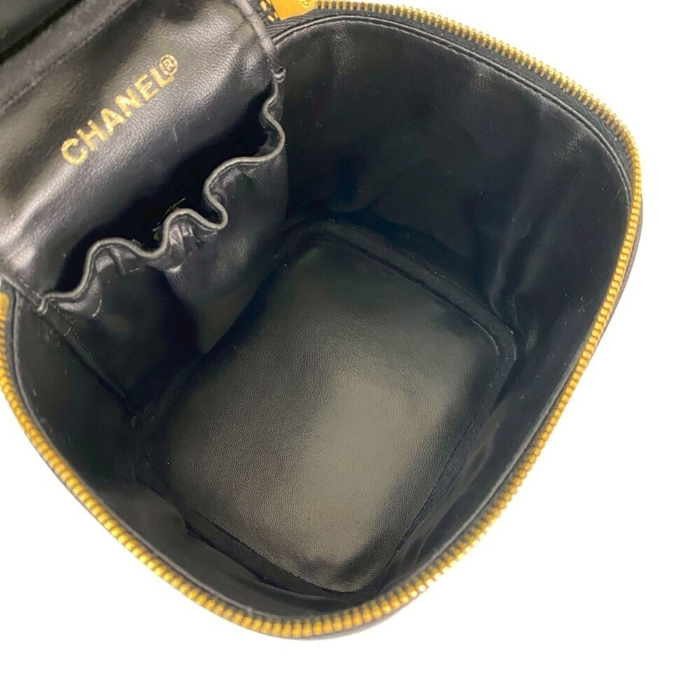 CHANEL Black Caviar Leather Logo Vanity Bag - Picture 9 of 9